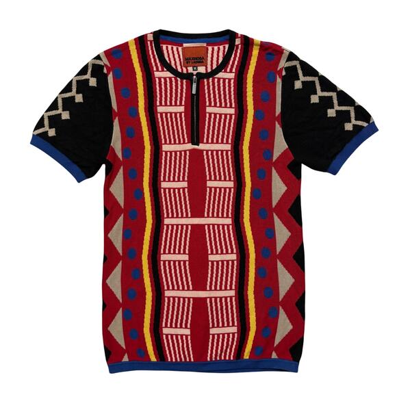 Maxhosa by Laduma Knit Multicolor Tunic Top M - Picture 1 of 3